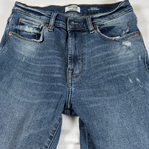 Kensie Jeans Vintage Luxe The Ella High Rise Straight Jean 4/27 - Picture 3 of 7